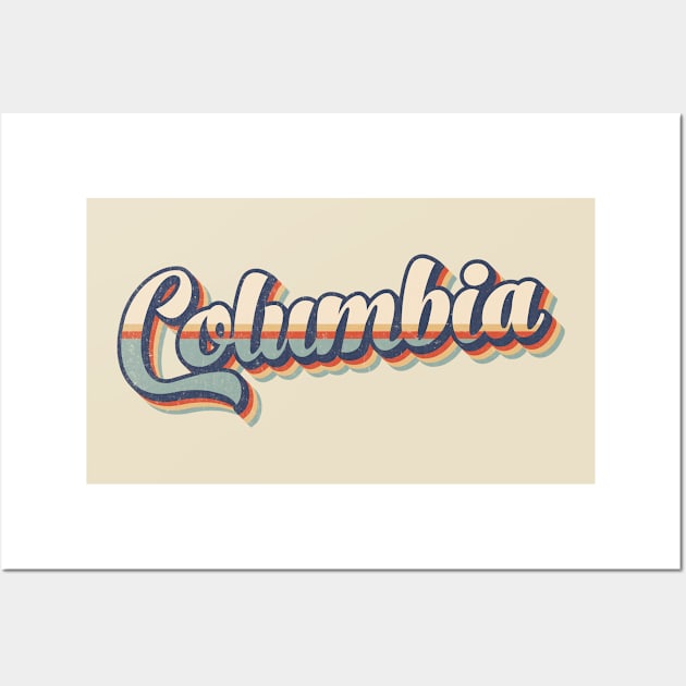 Columbia // Retro Vintage Style Wall Art by Stacy Peters Art